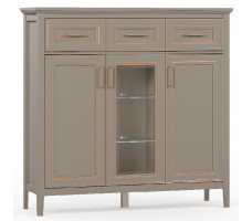 Тумба Classic KOM1W2D3S 136*40,5*133 глиняный серый (с подсветкой)