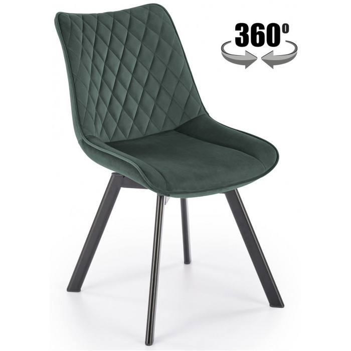 Стул поворотный Halmar K520 темно-зеленый/черный