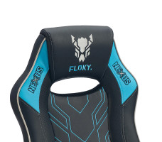 Кресло геймерское FLOKY NEXUS Aqua-Black черный/голубой