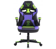 Кресло геймерское FLOKY Asgard Purple-Green черный/фиолетовый/зеленый