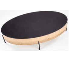 Стол журнальный HALMAR ZENGA 120*60*37 черный/дуб золотой