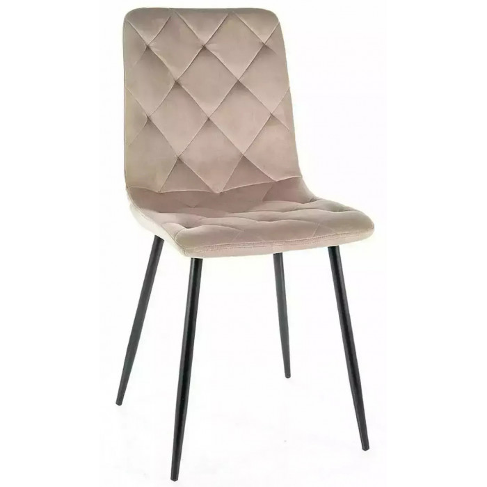 Стул Signal Jerry (Джерри) Velvet Bluvel 40 темно-бежевый/черный