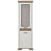 Шкаф Marselle REG1W1DP 66.5*45.5*210.5 ясень снежный/дуб сонома темный Шкаф Marselle REG1W1DP 66.5*45.5*210.5 ясень снежный/дуб сонома темный