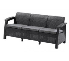 Скамья трехместная CORFU II MAX LOVE SEAT графит