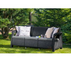 Скамья трехместная CORFU II MAX LOVE SEAT графит