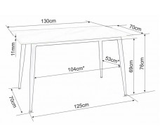 Стол обеденный Signal RION (Рион) 130*70 травертин/кашемир
