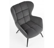Кресло Halmar Tyrion (Тирион) серый/черный