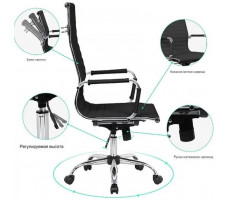 Кресло SitUp NEWPORT chrome (экокожа Black) (MIX-720)