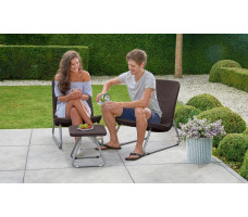 Набор уличной мебели (2 кресла, столик) Rio Patio set коричневый