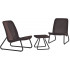 Набор уличной мебели (2 кресла, столик) Rio Patio set коричневый