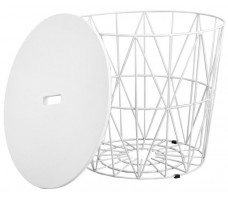 Стол журнальный Akshome JUMBO, белый/белый, d 480*430