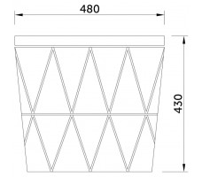 Стол журнальный Akshome JUMBO, белый/белый, d 480*430