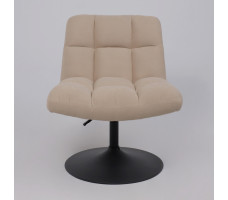 Кресло поворотное AksHome GRANDE (Гранде) песочная ткань Linen Fabric-3/черный