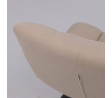 Кресло поворотное AksHome GRANDE (Гранде) песочная ткань Linen Fabric-3/черный
