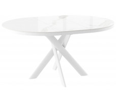 Стол раздвижной RONALDO-120 120(160) PATAGONOA BIANCO GLOSS PREMIUM CER/белый