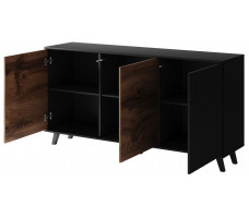 Комод Halmar Random KM-1 дуб вотан/черный