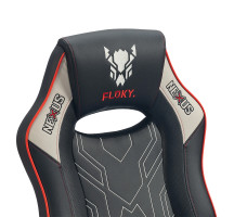 Кресло геймерское FLOKY NEXUS Black-Grey V2 черный/серый/красный