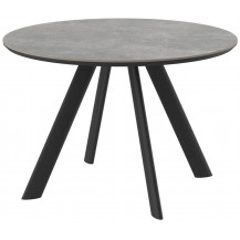 Стол Rondy-116 Dolmen Grey Premium Cer/черный
