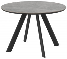 Стол Rondy-116 Dolmen Grey Premium Cer/черный