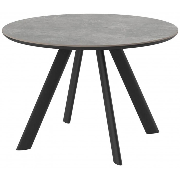 Стол Rondy-116 Dolmen Grey Premium Cer/черный