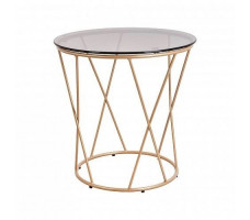 Стол журнальный ALLURE, d 50*50 тонированное стекло/золото