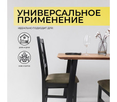 Стол МАЙОН 120*80*74 дуб натуральный/черный