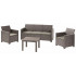 Набор садовой мебели Elodie 3 seater (диван, 2 кресла, стол) капучино