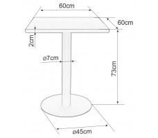 Стол барный Signal Pub K 60*60*73 черный