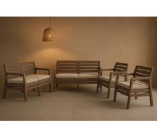 Комплект мебели Delano Rest Set (2 дивана, 2 кресла) капучино