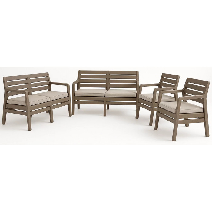 Комплект мебели Delano Rest Set (2 дивана, 2 кресла) капучино