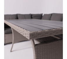 Комплект садовой мебели Akshome ROSEWOOD (диван 2 шт., стол 1 шт.) серый