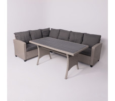 Комплект садовой мебели Akshome ROSEWOOD (диван 2 шт., стол 1 шт.) серый