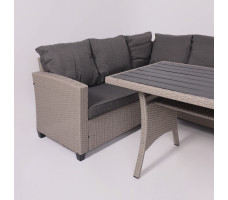 Комплект садовой мебели Akshome ROSEWOOD (диван 2 шт., стол 1 шт.) серый