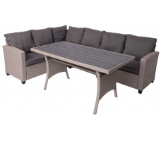 Комплект садовой мебели Akshome ROSEWOOD (диван 2 шт., стол 1 шт.) серый