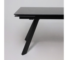 Стол МОНАКО NEW 1600(2240)*900 камень черный Greys Black/черный матовый