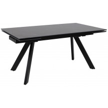 Стол МОНАКО NEW 1600(2240)*900 камень черный Greys Black/черный матовый Стол МОНАКО NEW 1600(2240)*900 камень черный Greys Black/черный матовый