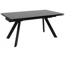 Стол МОНАКО NEW 1600(2240)*900 камень черный Greys Black/черный матовый