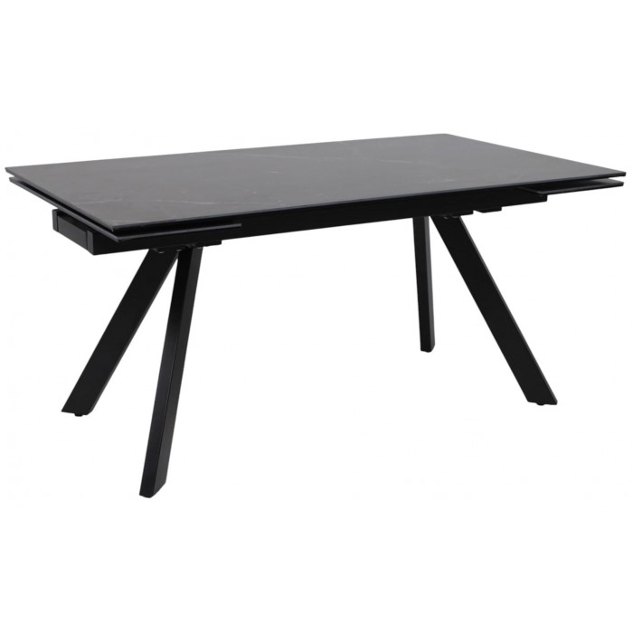 Стол МОНАКО NEW 1600(2240)*900 камень черный Greys Black/черный матовый