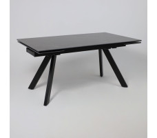 Стол МОНАКО NEW 1600(2240)*900 камень черный Greys Black/черный матовый