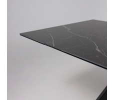 Стол МОНАКО NEW 1600(2240)*900 камень черный Greys Black/черный матовый