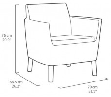 Набор садовой мебели Salemo Balcony set капучино