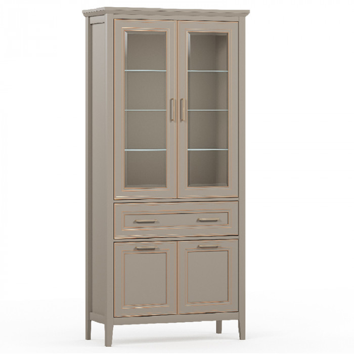Шкаф Classic REG2W2D1S 95*40.5*203 глиняный серый