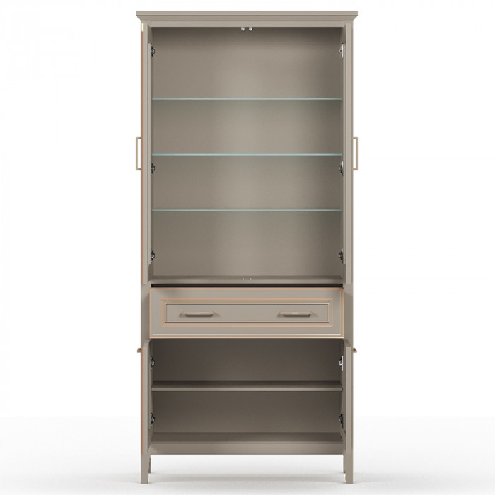 Шкаф Classic REG2W2D1S 95*40.5*203 глиняный серый