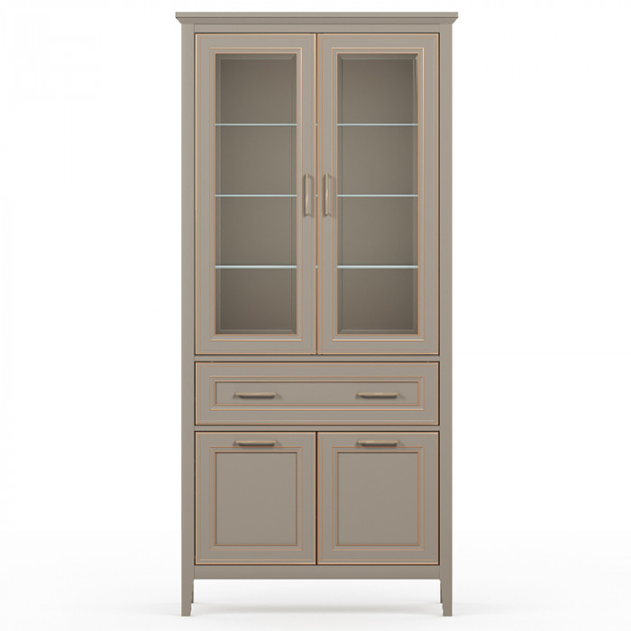 Шкаф Classic REG2W2D1S 95*40.5*203 глиняный серый