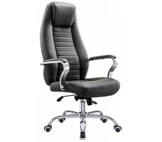 Кресло SitUp Mac (Мак) Black Chrome экокожа черный