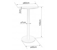 Стол барный Signal Pub H 60*60*105 черный