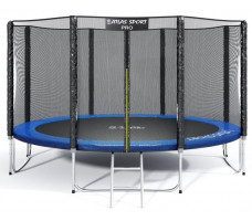 Батут Atlas Sport 374 см - 12ft PRO (усиленные опоры) синий