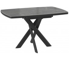 Стол раздвижной LEONEL-130 130(165)*85 STONE BLACK ST CER/черный