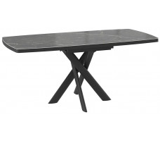 Стол раздвижной LEONEL-130 130(165)*85 STONE BLACK ST CER/черный