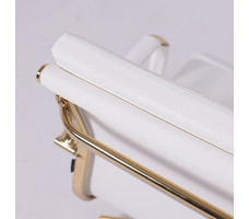 Кресло AksHome INDIGO (Индиго) LB белый/золотой